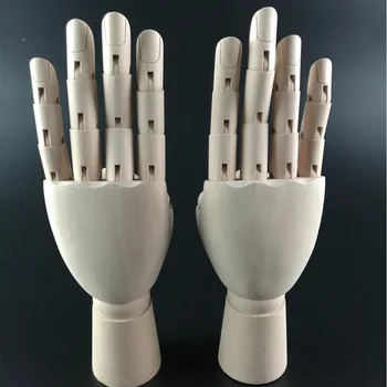 

Right/Left Hand Baby Artist Model Jointed Articulated Wood Sculpture Mannequin Schima Wooden 18*3.6cm Office School Supplies