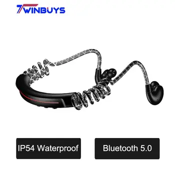 

Twinbuys Sport Wireless Neckband Earphones Bluetooth 5.0 spring line Headphones IP65 Waterproof for iphone samsung IOS android