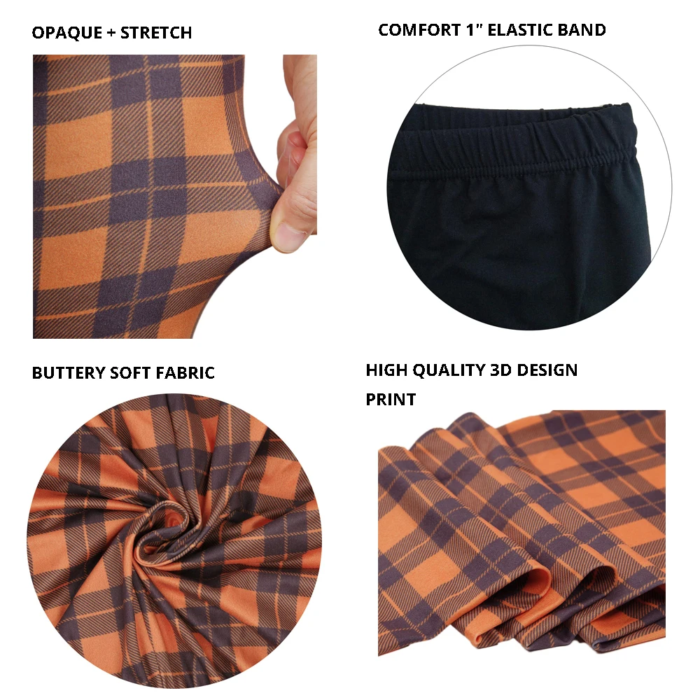 tartan plaid leggings for women  (5)