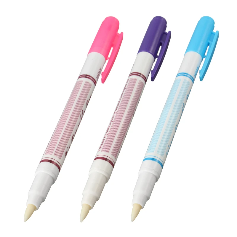 

Fabric Art Double Head Blue Purple Pink Air Water Erasable Pen Marker Water Soluble Automatically Disappear Pen Sewing Tool