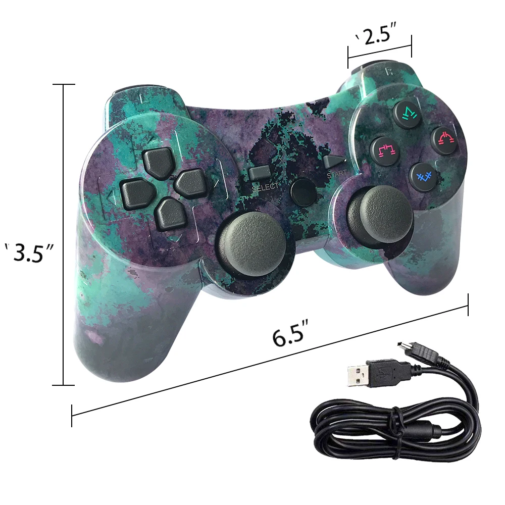 K ISHAKO 1 шт./2 шт. беспроводной Bluetooth контроллер для PS3 PC геймпад для SONY PS3 Playstation 3 dualshock игровой коврик Joystic