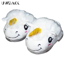 2016 neue barnd einhorn pantoffel frauen cartoon chausson licorne hause hausschuhe weiß baumwolle licorne pantufa weiche hausschuhe xj063