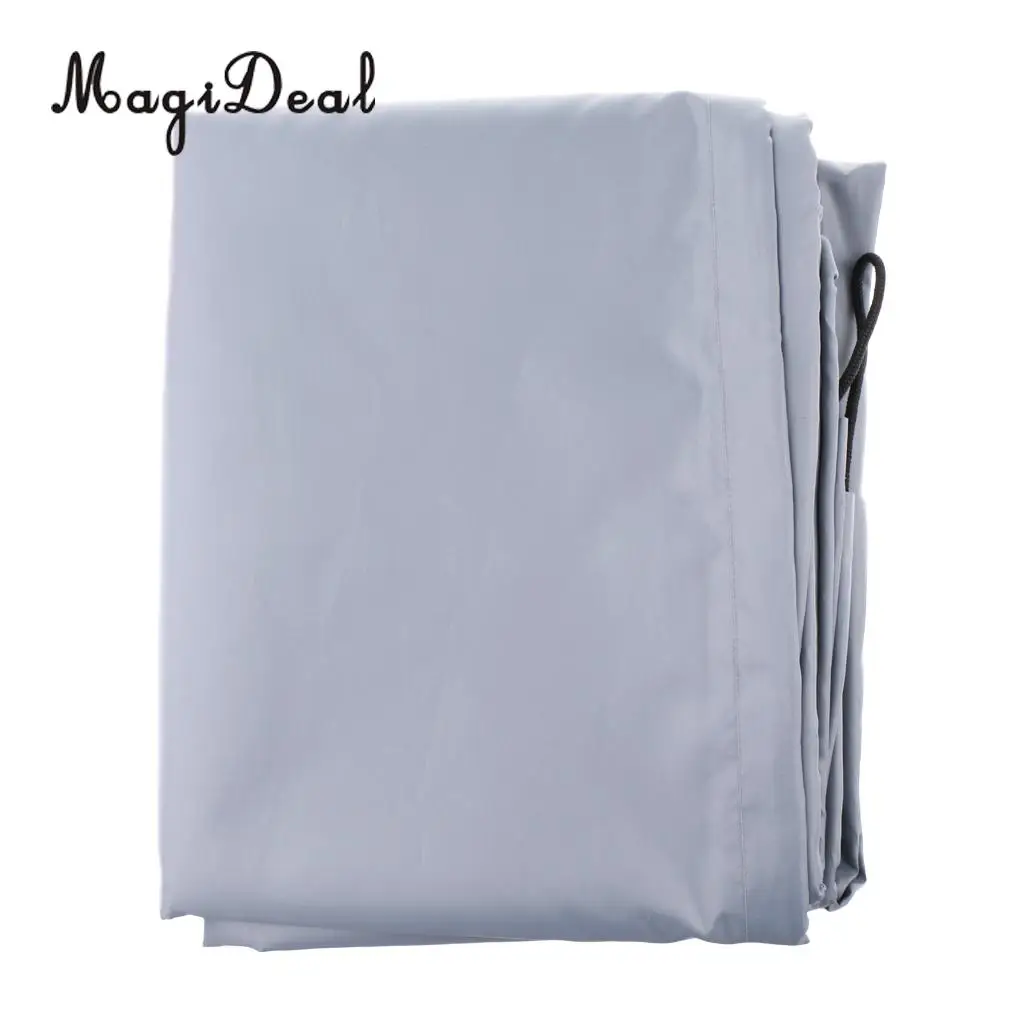 Deluxe Light Grey Waterproof 420D Oxford Fabric Inflatable Boat Cover Storage for 7.5-17ft Boat Dinghy Tender Accessories