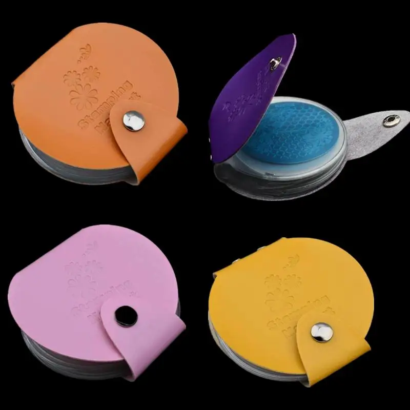 Biutee мода 24 слота дизайн ногтей тиснение пластины держатель, чехол, органайзер для круглых ногтей satmping пластины