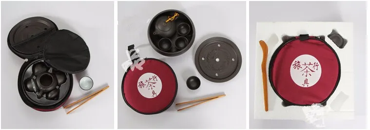 Yixing чайный поднос чайный сервиз чайник чашка и блюдце набор керамическая глазурь автомобиль путешествия портативный пакет керамический чайник