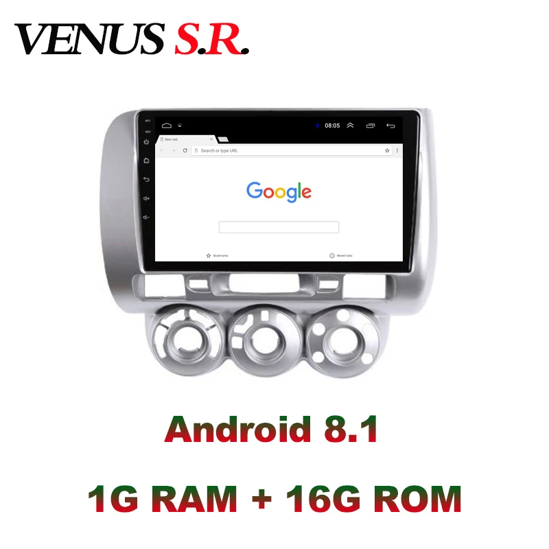 Clearance VenusSR Android 8.1 2.5D car dvd for Honda Fit Jazz 2004-2007 multimedia headunit GPS Radio stereo gps navigation 2