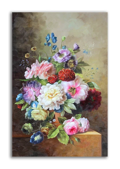 realistic watercolor flower wall