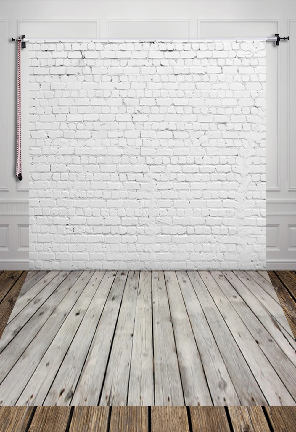 Huayi Backdrop Rustic White Brick Wood Floor Vibrant And Realistic Color Portrait Session Photography Vertical Background D 2504 Background Aliexpress