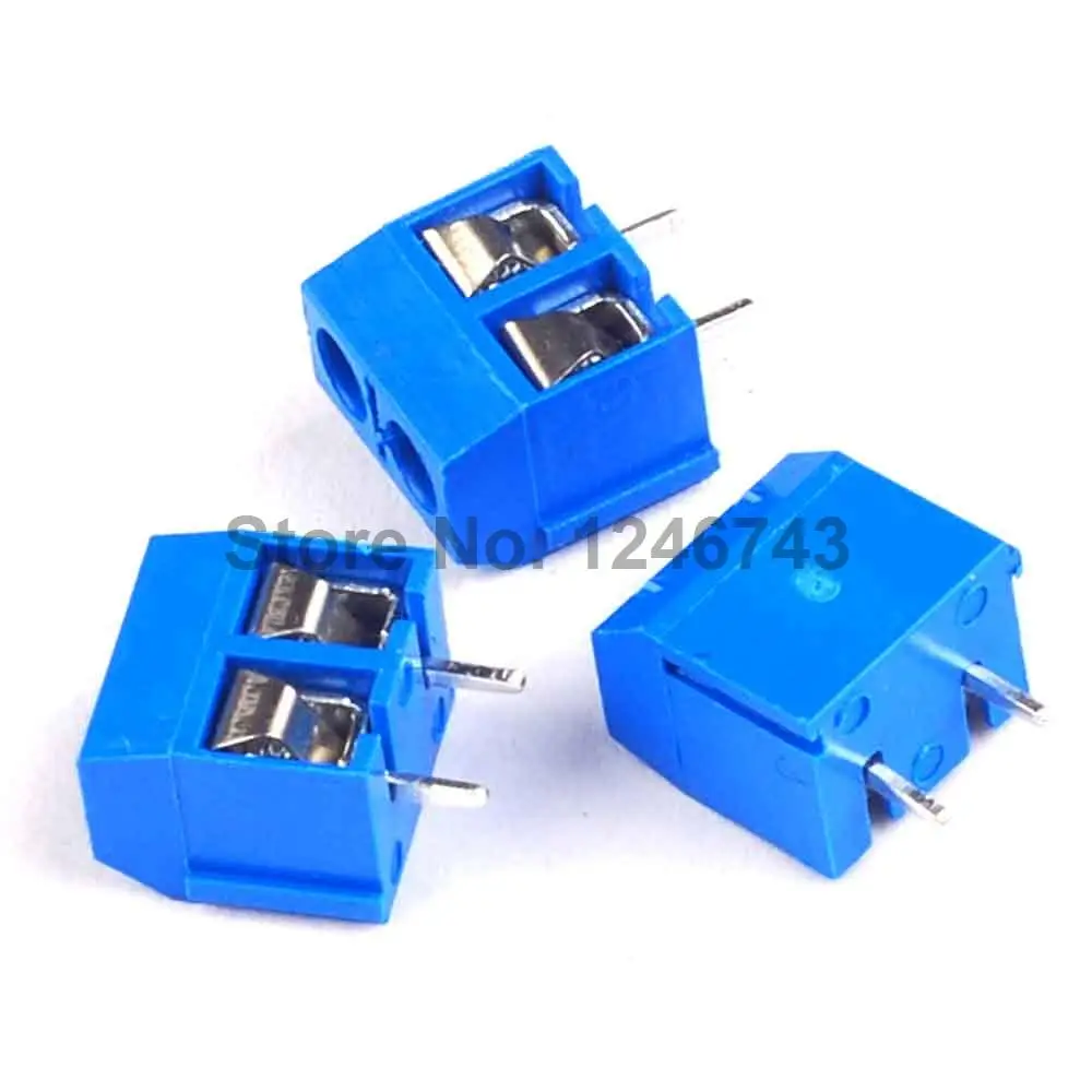 100 шт. 2 контактный винтовой клеммный блок коннектор шаг 5 08 мм|screw terminal block|screw block