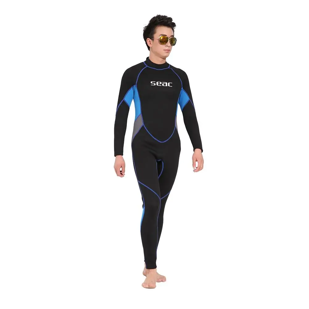 

2.5mm diving suit couple long-sleeved trousers warm thickening wetsuit Siamese swimming snorkeling suit jellyfish clothing male