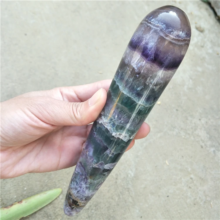 

natural colorful fluorite wand large long crystal massage wand yoni wand for wife gift health healing crystals