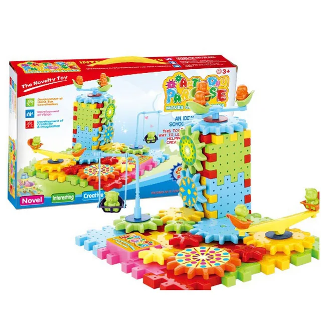 82 Pcs Electric Rotating Gear Building Blocks Super Paradise Child's