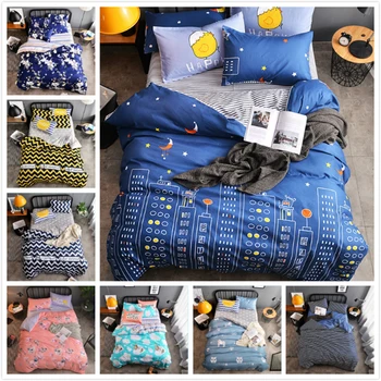 

Blue Night Sky Duvet Cover 3/4 pcs Bedding Set Adult Kids Soft Bed Linens Single Twin Queen King Size 150x200 180x220 Quilt Case