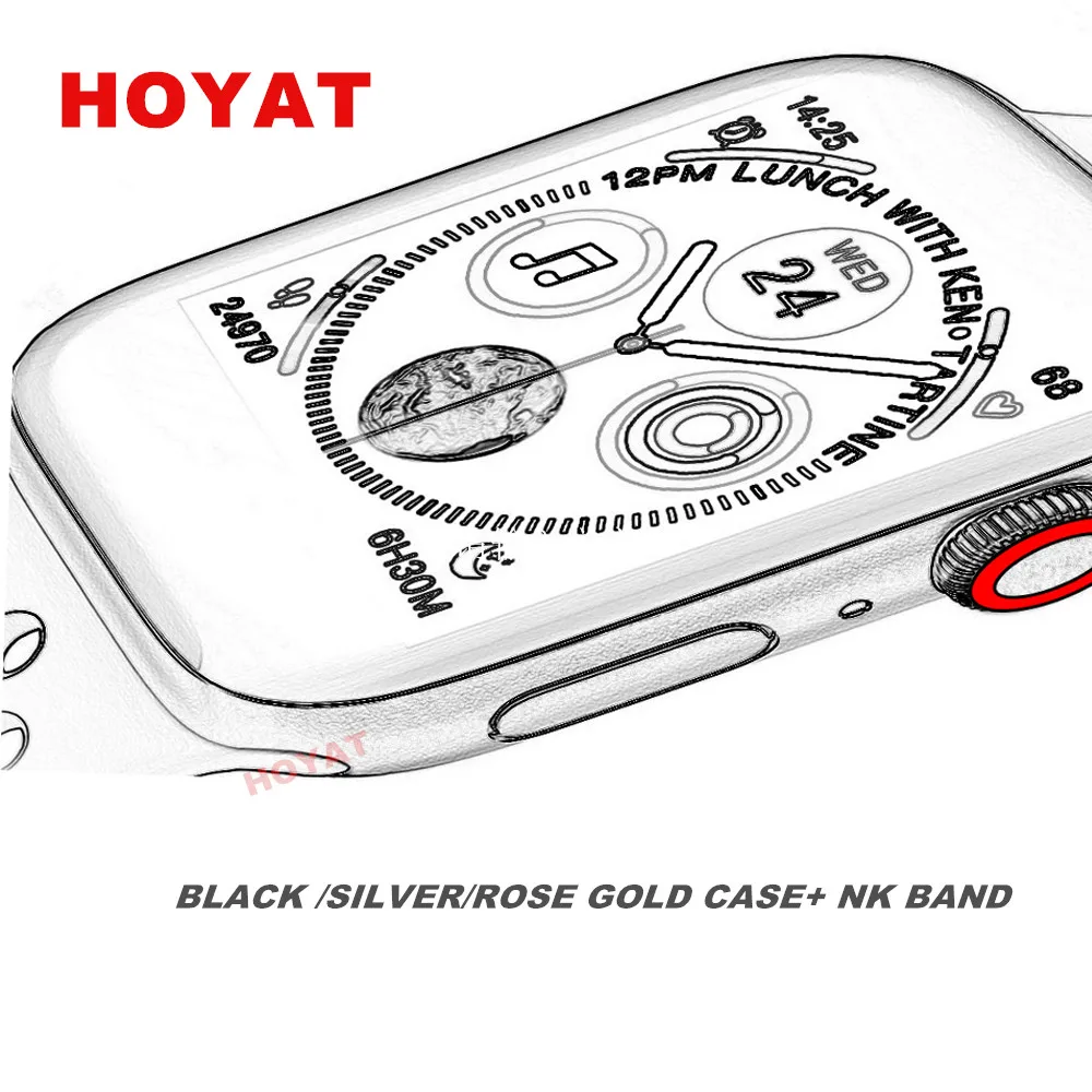 

2019 New Smart watch Series 4 Heart Rate Smartwatch NK band 8 clocks For Android IOS apple iPhone X Smartwatch pk iwo 6 7