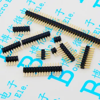 

20PCS 1.27mm pitch Single row pin / 1.27 inline single row pin / Gold plated 1*2P/3/4/5/6/7/8/9/10/12/15-40P