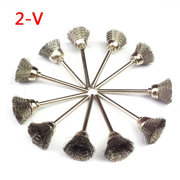 10x stainless Steel Wire Wheel Brush drill set dremel accessories