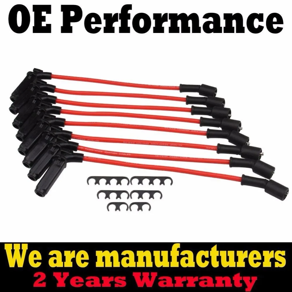 CARBOLE 8pcs/set 8 mm High performance Spark Plug Wires Set for CHEVY