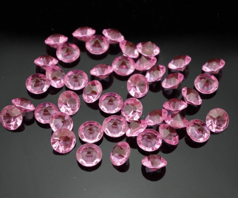 

5000pcs 8mm Pink Acrylic Diamond Confetti Table Scatter Crystals Wedding Party Table Decoration