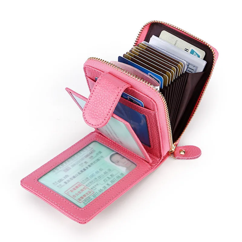 

Elegant Men And Women Driving License Leather Case, RFID Card Package Zipper Organ Multi-Function Wallet Driving Certificate