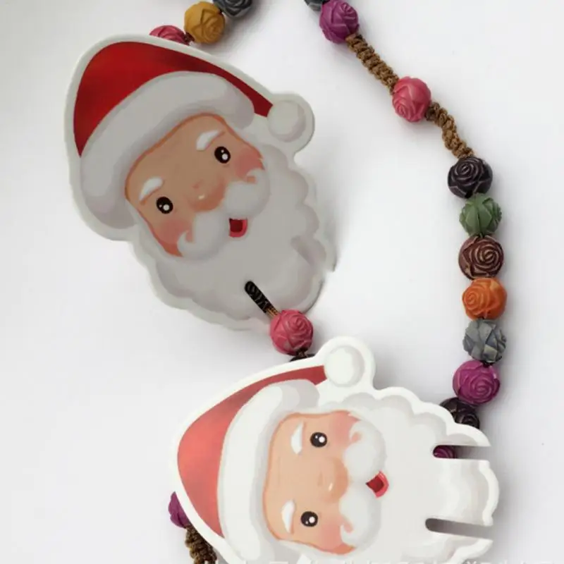 10PCS/Pack Christmas Decoration For Table Cup Cute Santa Claus Card Ornament Xmas Party Supplies Wine Glass Santa Hat Decoration