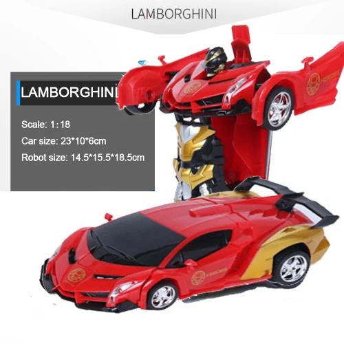 Red Chariot Радиоуправляемый автомобиль Трансформация Роботы спортивный автомобиль модель роботы игрушки крутая деформационная машина детские игрушки подарки для мальчиков - Цвет: Red Chariot