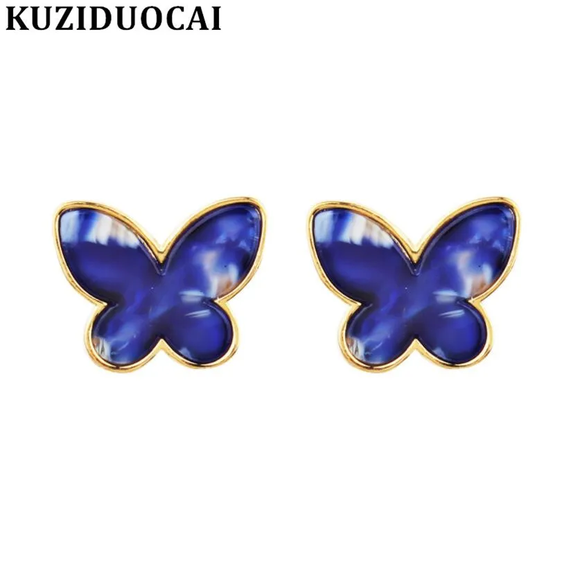 

Kuziduocai New Fashion Jewelry Bohe Punk 6 Colors Flying Butterfly Angel Wings Statement Stud Earrings For Women Aretes Brincos