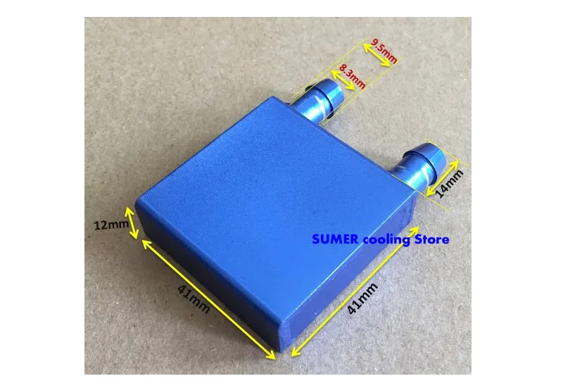 Алюминиевый блок водяного охлаждения 40*40 61*61 мм для жидкой воды охладитель теплоотвода система использования для ПК ноутбук процессор GPU