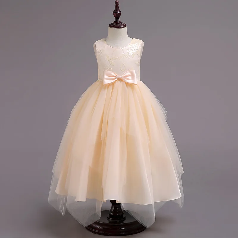 Girls'Pearl Фильм платья для выступлений Детские Рождественское платье для девочек платье принцессы на свадьбу Платье с пряжей бальный наряд прекрасный - Цвет: Синий