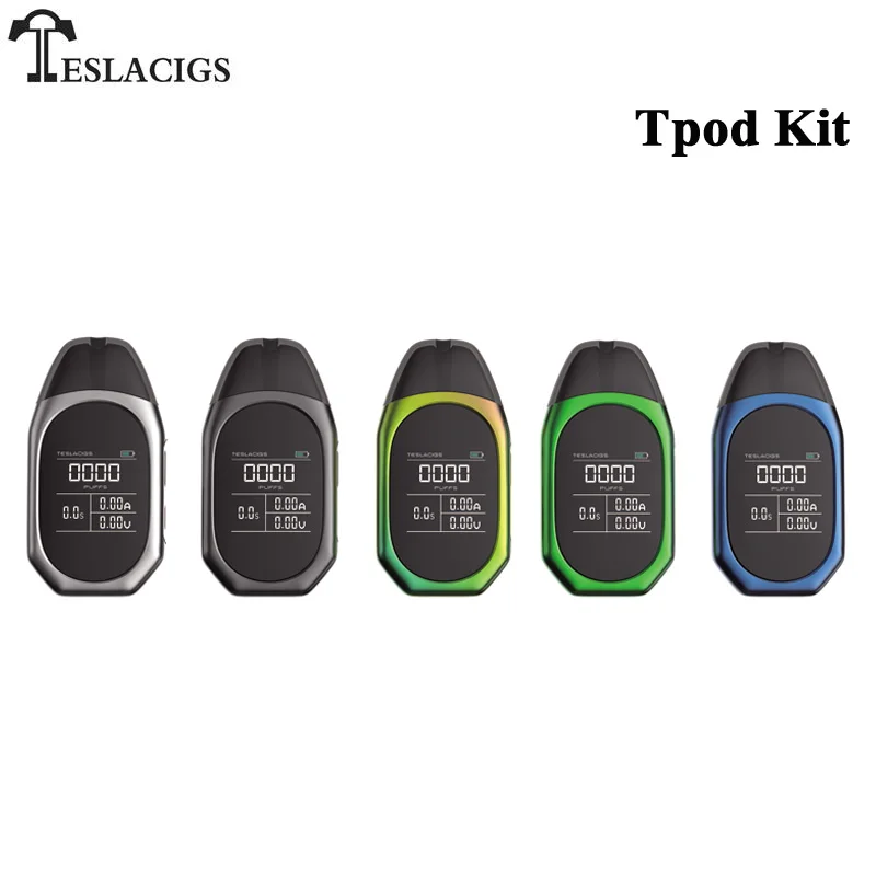 

Original Tesla TPOD Kit with 2ml Capacity POD and 500mah Battery Teslacigs T Pod Vape Pen Electronic Cigarettes Vaporizer Vaper