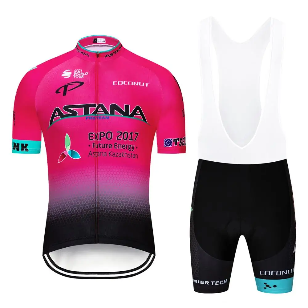 

2019 ASTANA RED Cycling Clothing Set Bike Jersey Quick Dry Bicycle Clothes Mens Team Cycling Jerseys 12D Bike Maillot Culotte