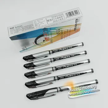 

[TrueColor] (12 Pieces/Lot) Bullet Nib 0.5mm Black Quick Drying Gel Pen For Office Business School Student Writing Supplies V55