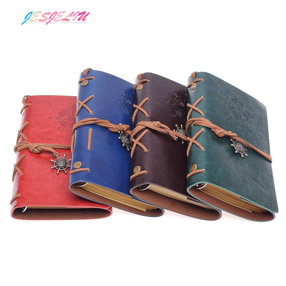 

Notebook Diary Notepad Vintage Pirate Anchors PU Leather Note Book Replaceable Stationery Gift Traveler Journal