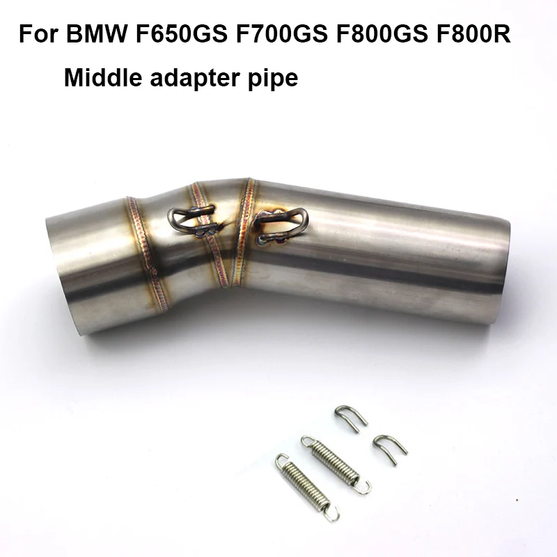 

F650GS F700GS F800GS F800R Motorcycle Middle Exhaust Connect Pipe Mid Link Pipe Stainless Steel Tube for BMW F700GS F800GS ADV