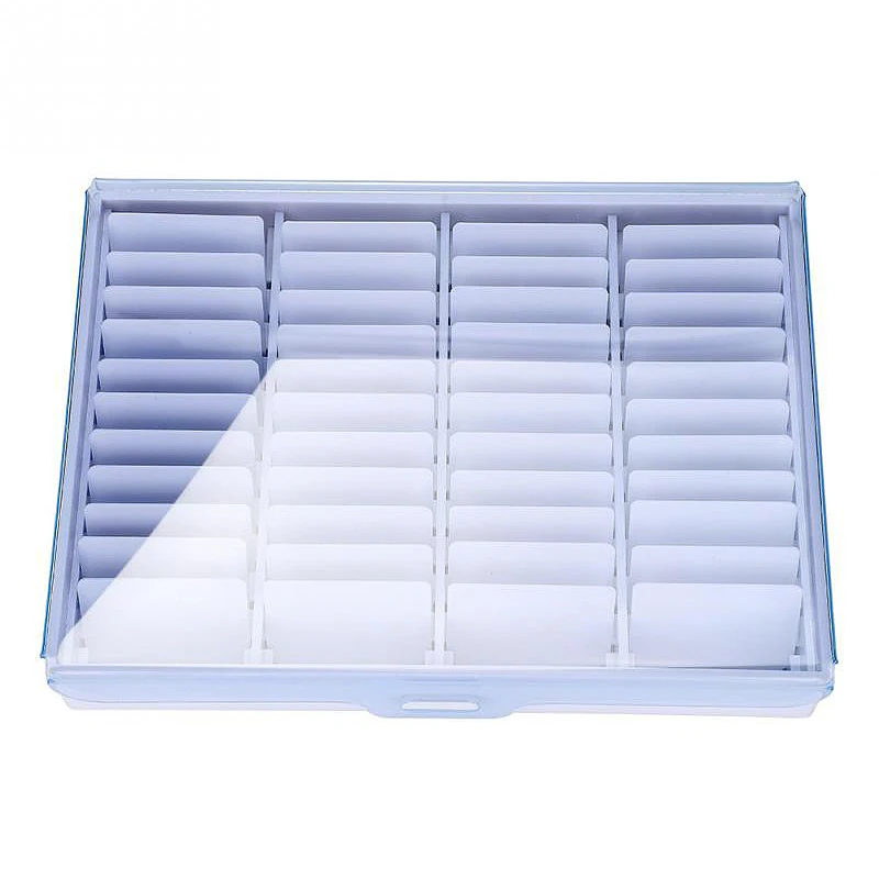 Billig Maniküre Werkzeuge Lagerung Box Leere Klar Nagel Kunst Dekoration Strass Edelstein Perle Container Make Up Organizer Display Lagerung Box