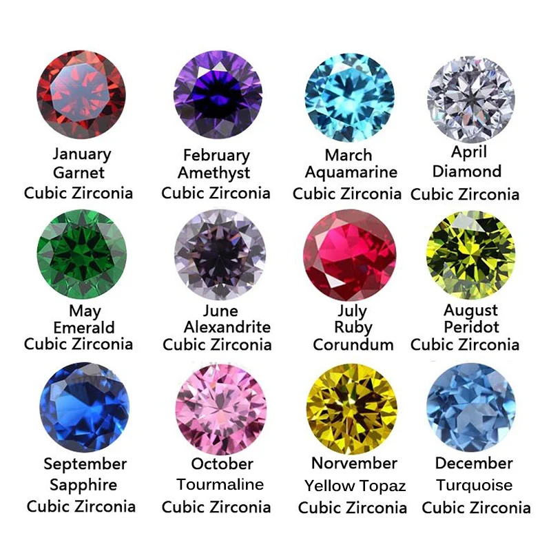 925 Sterling Silver Birthstone Stud Earrings 2