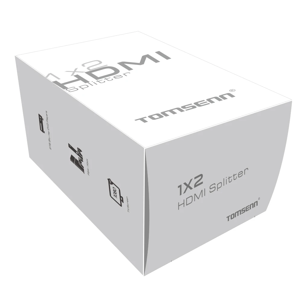 1x2 1 порт HDMI сплиттер с питанием Ver 3 сертифицирован для Full HD 1080P и 3D поддержки (один