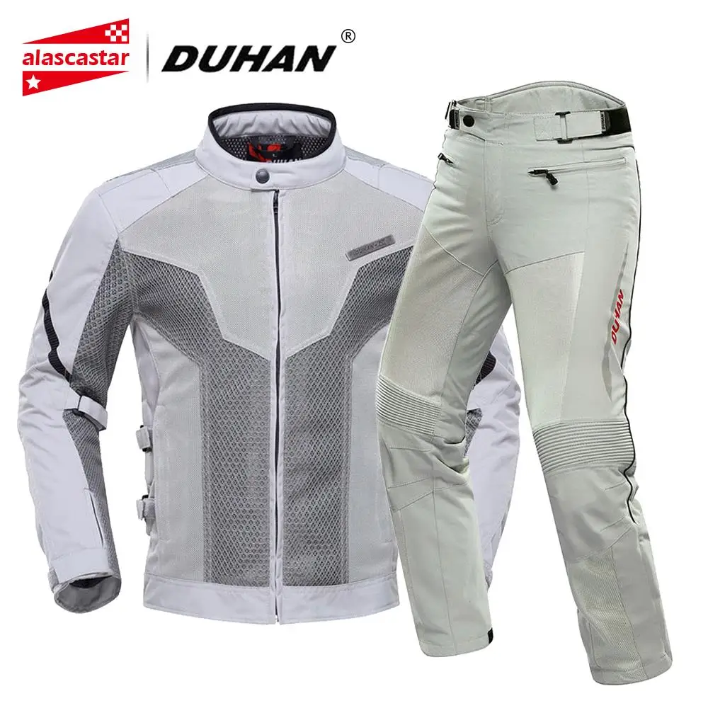 

DUHAN Motocross Off-Road Dirt Bike Five Protector Clothes Men's Oxford Cloth Jacket Breathable Summer Mesh Motorcycle Jaqueta