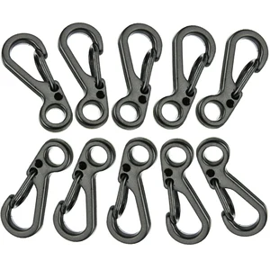 10pcs/lot Portable Survival Hang Spring Clasp Outdoor Mini EDC Keychain Buckle Carabiner Hooks Tactical Clambing Survival Gear - изображение