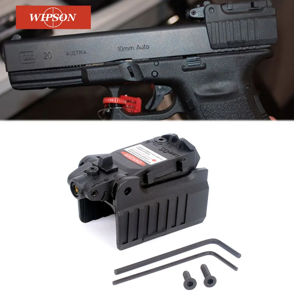 WIPSON Tactical Glock Laser Sight Rear Red Laser Aiming Fit Airsoft Glock 17 18C 19 22 23 25 26 27 28 31 32 33 34 35 37-0