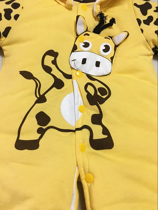 Inverno do Bebê Bonito dos Desenhos Grossa com Capuz 0 9months e outono Meninas Meninos Macacão Animados Quente Macacões Recém nascidos Roupas Infantis Roupas Bc1225 10 China infant clothing Suppliers