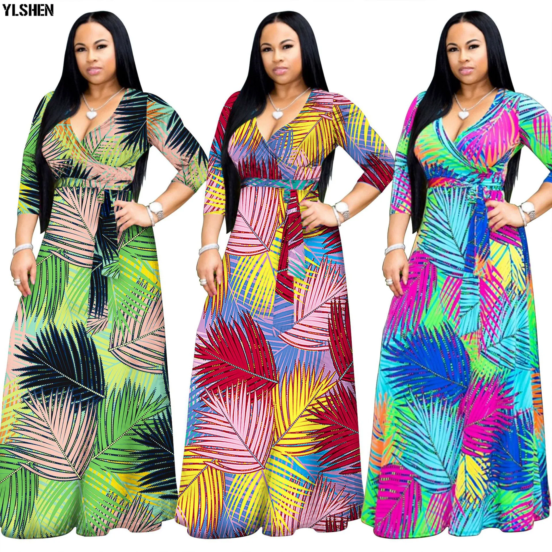 Африканские платья для женщин халат Африканский африканская одежда Дашики модный принт ткань Длинное Макси платье африканская одежда L-5XL