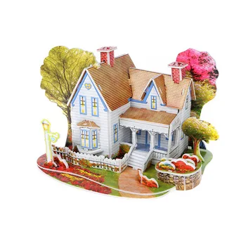 

New Arrival 3D DIY Puzzle Jigsaw Baby toy Kid Early learning Castle Construction pattern gift Children Houses Puzzle