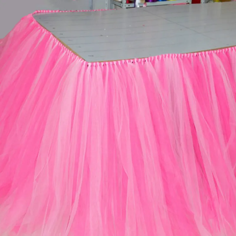 Tulle Table Skirt 91.5*80 cm for Wedding Decoration Home Textile