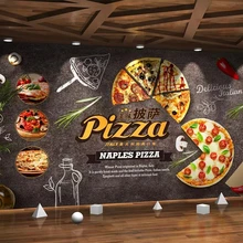 Beibehang обои для гурманов мультфильм пицца фаст-фуд ресторан фон стены Ресторан Кухня украшения 3d обои