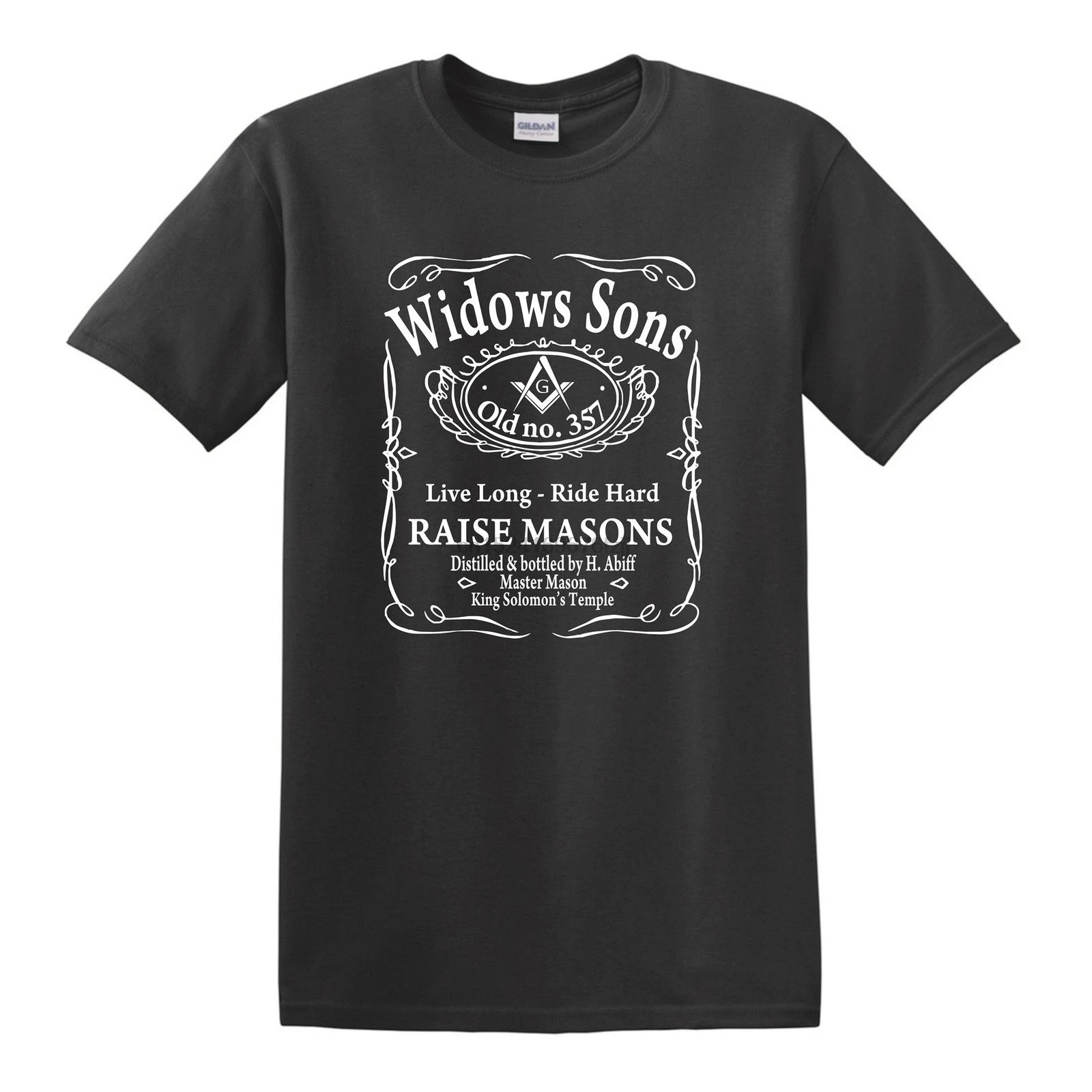 

Masonic Mason Widows Sons T Shirt Mason H. Abiff Shriner Scottish Rite