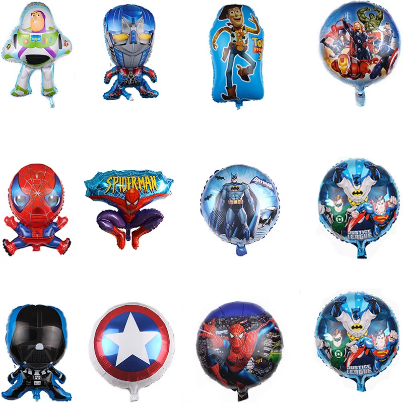 

5/1PCS Toy Story Folie Ballonnen Cijfers Speelgoed Captain America Iron Man Spiderman Hulk Ballonnen Kids Verjaardagsfeestje