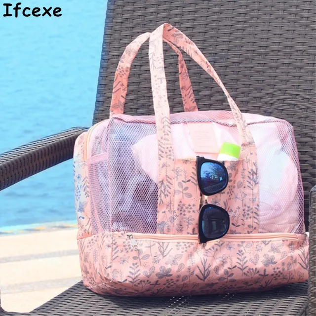 Women Swimming Bag Female Waterproof Swimsuit Bags Nylon Wet and Dry