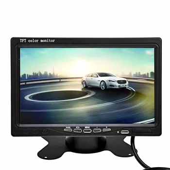 

HUD 7" LED Backlight TFT LCD monitor Low power consumption car Rear View Monitor for Car DVD VCR video with IR remote control