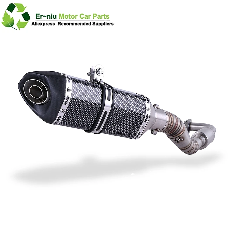 

Motorcycle Exhaust Slip-On Full System Modified Front Middle Link Pipe Muffler With Stciker For YAMAHA N MAX 155 NMAX155
