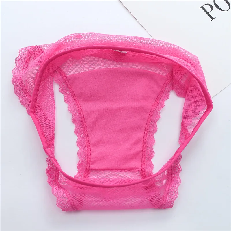 Ultra-thin Seamless Briefs Transparent Mesh Women Underwear Panties Lace Panties Women Ladies' Tempting Sexy Panty Underpants 39 (11)